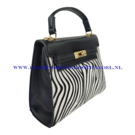 N32 handtas Dudlin 9960-788b zwart zebraprint