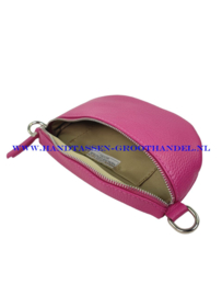 N32 crossbodytas - heuptas Qischa 9990 fuchsia zilveren ritssluiting