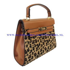 N32 handtas Dudlin 9960-788d camel luipaardprint