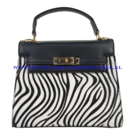 N32 handtas Dudlin 9960-788b zwart zebraprint