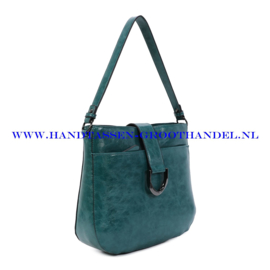 N117 Handtas Ines Delaure 1682697 emeraude (smaragd - groen - blauw)
