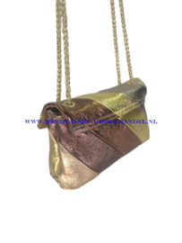 Handtas Qischa 9974 goud - bruin