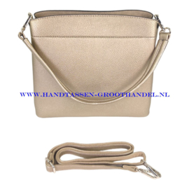 N40 Handtas Flora & Co 3655 taupe metal (goud)