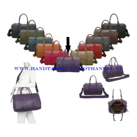 N72 weekendtas - handbagage Paolo Bags 356-5 paars