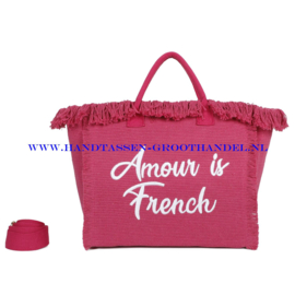 N32 Strandtas Ines Delaure 1685143 framboise (fuchsia)