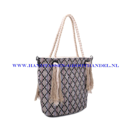 N73 Handtas Ines Delaure 1683212 zwart HANDMADE