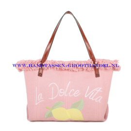 N36 Strandtas Ines Delaure 1685032a roze
