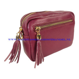 N36 crossbodytas  Qischa 9986 pruim rood - goud