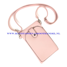N24 crossbody telefoontasje Flora & Co H2589 roze