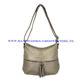 N34 Handtas Flora & Co 9046 taupe metal (goudkleurig)