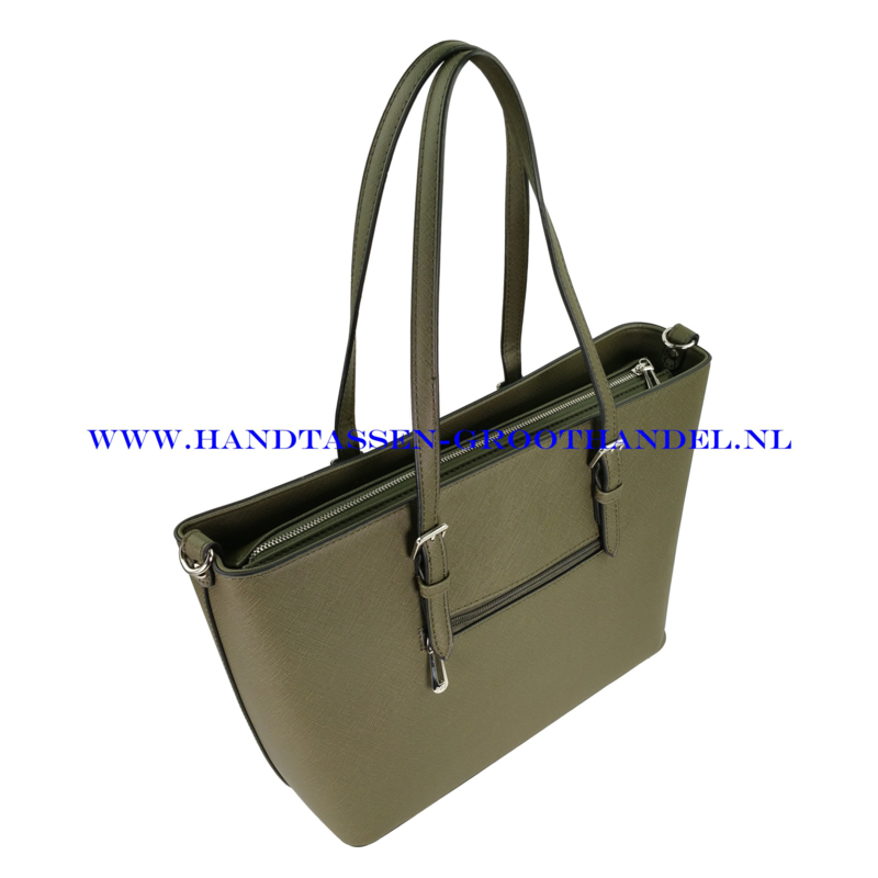 N39 Handtas Flora Co F9126 kaki groen 9126 handtassen groothandel