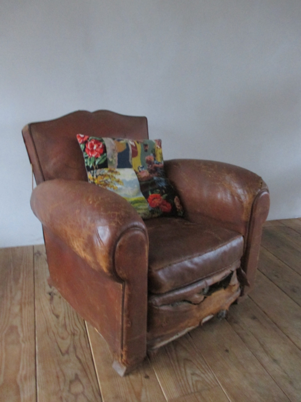 Wonderbaarlijk Oude leren fauteuils SOLD | sold | sjebbiez OP-58