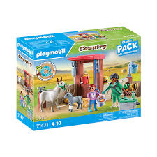 Playmobil boerderij dierenarts met de ezels 71471