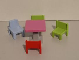 Tafel met 4 stoelen kind (16134)