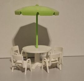 Tuinstel met parasol groen (16114)