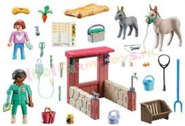 Playmobil boerderij dierenarts met de ezels 71471