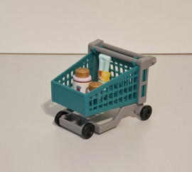 Winkelwagen blauw