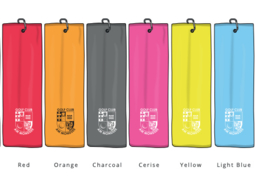 Velours Tri-fold logo handdoek
