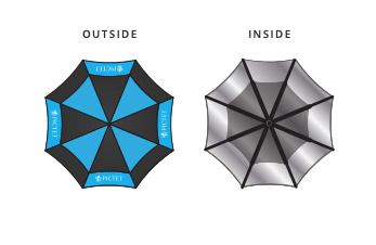 Renaissance Sinewi kleinhandel Storm paraplu met UV bescherming | Paraplu's | golfbalbedrukken