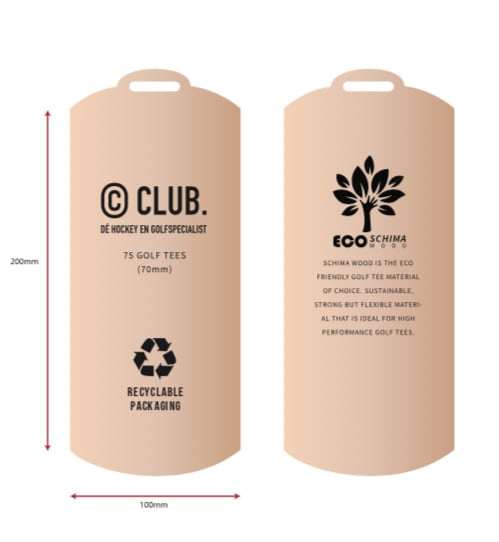 Manier naaien Validatie Golftees in duurzame verpakking | golfbalbedrukken