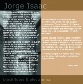 JORGE ISAAC: Blockflutes & Electronics (2009)