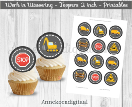 Werk in uitvoering toppers 2 inch