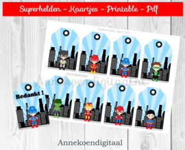 Superhelden kaartjes