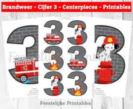 Brandweer cijfer Centerpieces