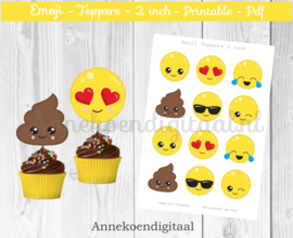 Emoji Toppers 2 inch