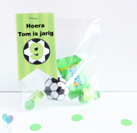 Voetbal traktatie stickers labels