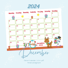 December 2024 kalender kerst - Dieren