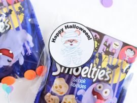 Beren Halloween traktatie stickers rond