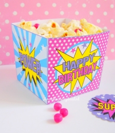 Superheld Meisje traktatie snack box