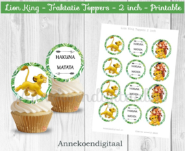 Lion King traktatie toppers 2 inch