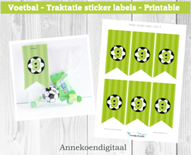 Voetbal traktatie stickers labels