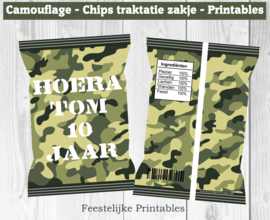 Camouflage chips traktatie zakje