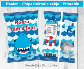 Haaien chips traktatie zakje