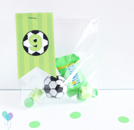 Voetbal traktatie stickers labels