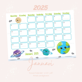 2024 - 2025 Schoolkalender Serie Kawaii