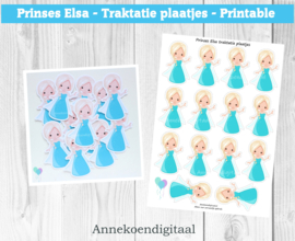 Prinses Elsa traktatie plaatjes