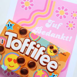 Toffifee wikkel Retro roze Juf