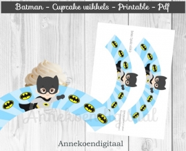 Batman cupcake wikkels