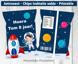 Astronauten chips traktatie zakje jongen