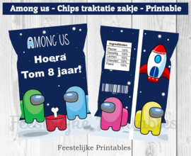 Among us chips traktatie zakje