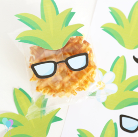 Ananas wafel traktatie GRATIS printable