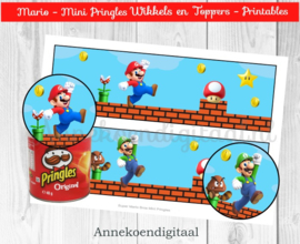 Super Mario Bros Mini Pringles Wikkels