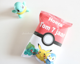 Pokemon chips traktatie zakje