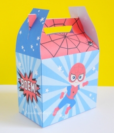 Superheld Spiderman traktatie doosje