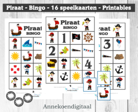 Piraat Bingo spel