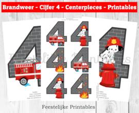 Brandweer cijfer Centerpieces